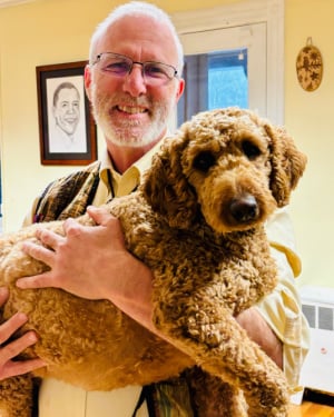 C.J. and dog