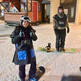 Learning to snowboard