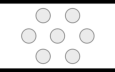 GIF of dots flashing on the screen for a math memory exercise