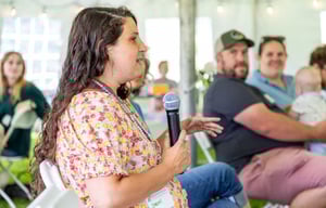 Sarah Carpenter speaks about her experience of being seen at Rock Point School at graduation. 