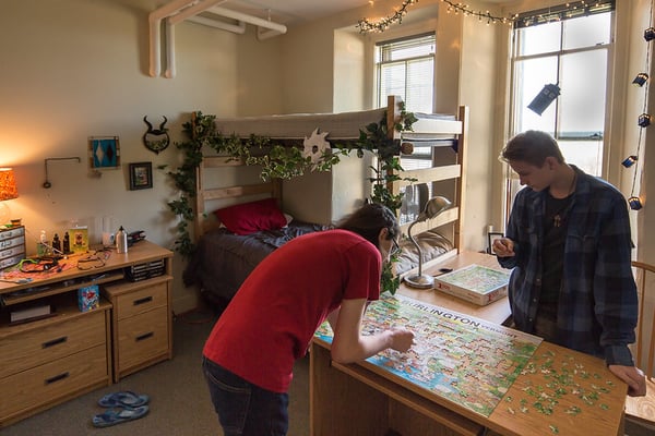 dorm room at Rock Point School