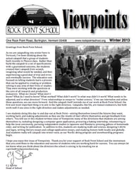 Cover of Viewpoints newsletter for Winter 2013