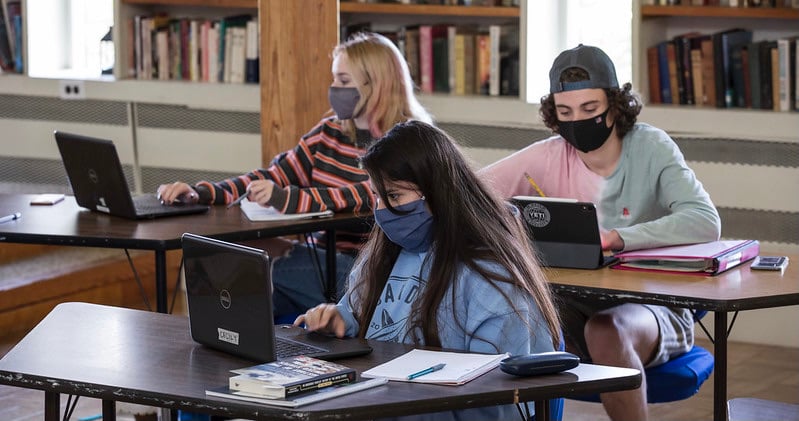 in class with masks