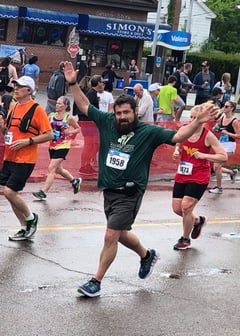 running in the marathon