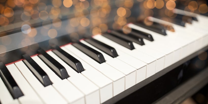 Piano with lights