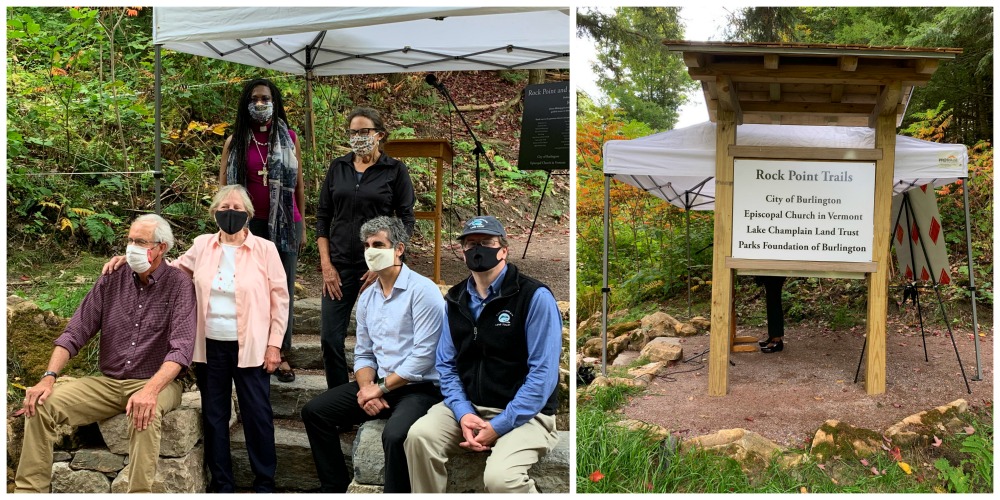 Presenters at the trail dedication to John Ewing