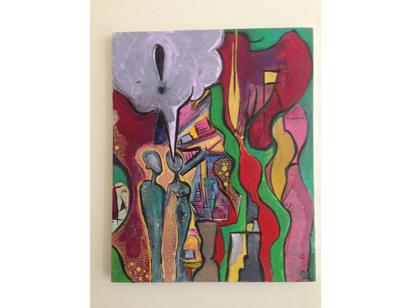 Abstract Painting People Exclamation