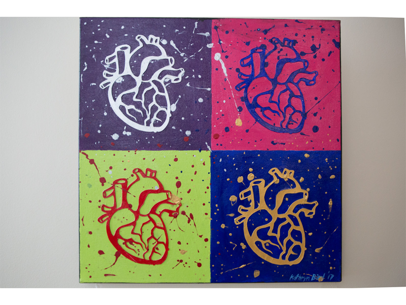 Heart Warhol-Style Painting
