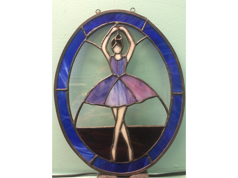 Stained-glass ballerina