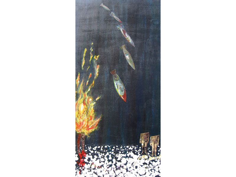 Abstract Black Fire