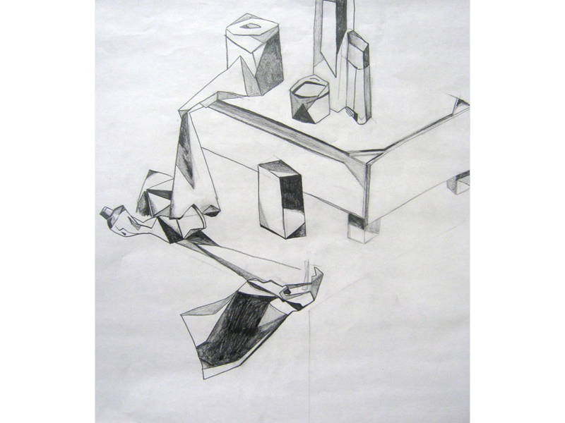 Cubic art supplies sketch