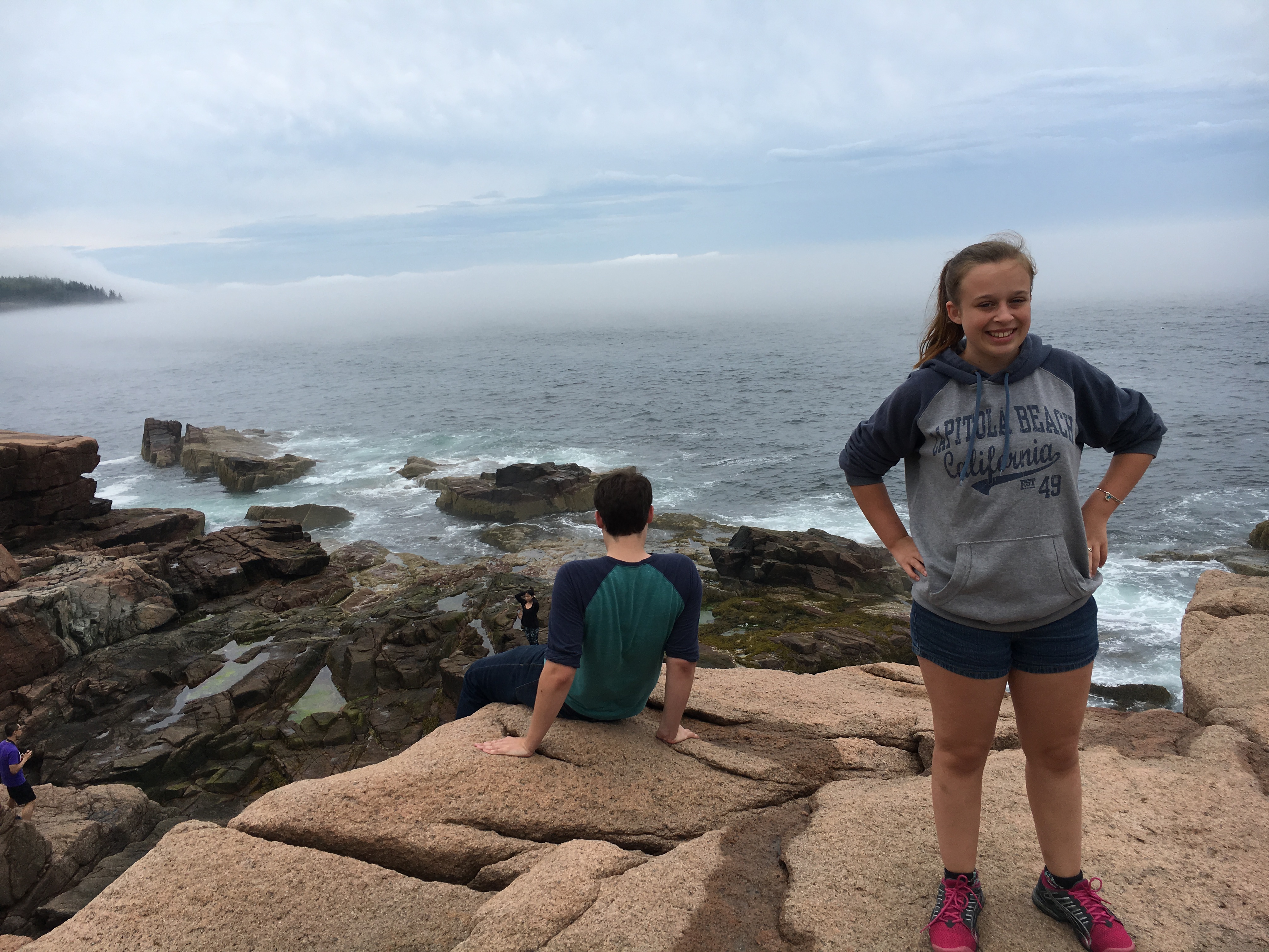 Teen student enjoys beach in the summer