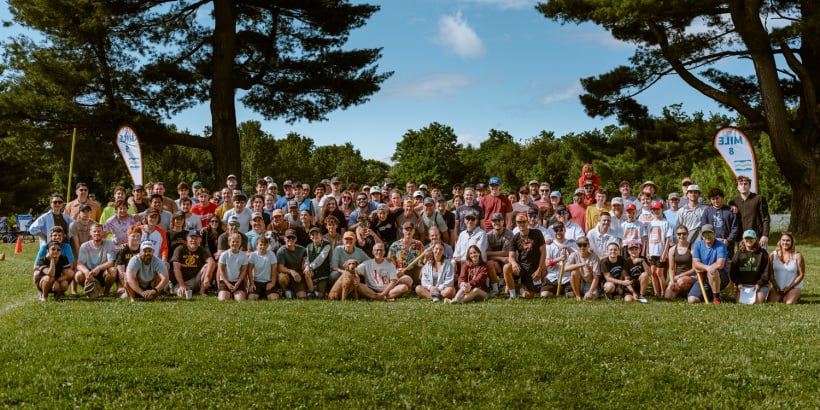 Group photo of the 2025 Wiffle Fest participants 